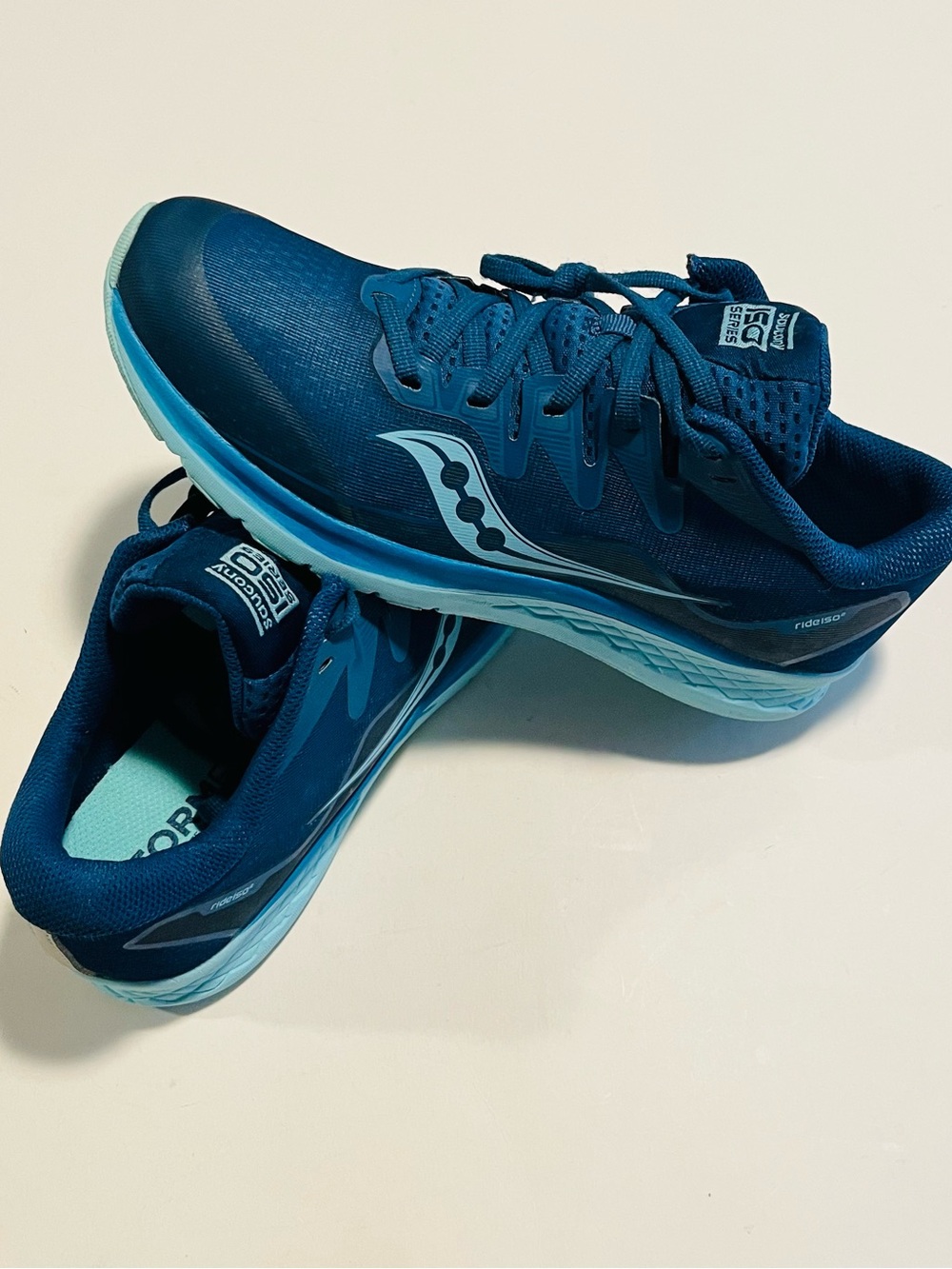 Saucony Women’s Ride ISO 2 Blue Athletic Running Shoes Size 6M